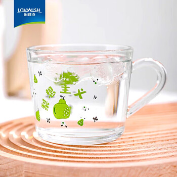 LOVWISH 乐唯诗 玻璃杯牛奶杯水杯女杯子早餐杯大容量咖啡奶茶杯燕麦杯马克杯 梨想主义日用百货类商品-全利兔-实时优惠快报