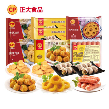 CP 正大食品 正大 鸡肉 炸鸡 空气炸 多种小食组合 全家炸鸡小食套装（7袋 2490g）食品类商品-全利兔-实时优惠快报