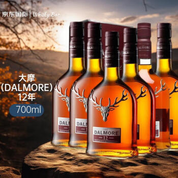 大摩（DALMORE）12年 单一麦芽威士忌 700ml  进口洋酒(礼盒装)*6瓶