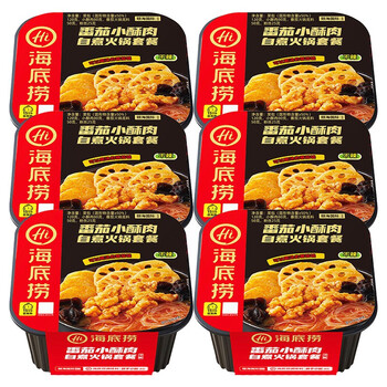 京东百亿补贴：海底捞 自热火锅 方便速食 番茄小酥肉 275g*6盒食品类商品-全利兔-实时优惠快报