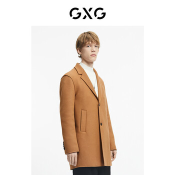 plus会员:GXG男装 长款大衣轻商务 卡其色 175/L服饰鞋包类商品-全利兔-实时优惠快报