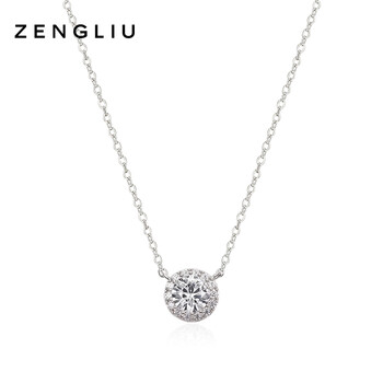 ZENGLIU ZEGL925银星点项链女简约轻奢锁骨链时尚饰品生日礼物送女朋友 晶莹圆形项链+礼盒（代写贺卡）服饰鞋包类商品-全利兔-实时优惠快报