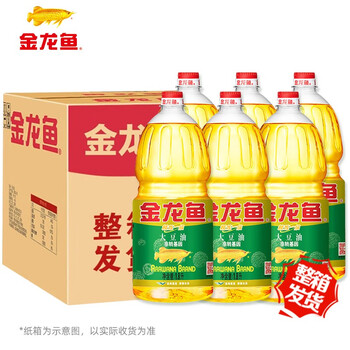 金龙鱼 食用油 精炼一级大豆油 1.8L桶 非转基因 6桶(装箱装)食品类商品-全利兔-实时优惠快报