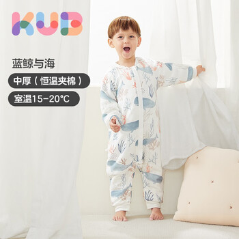 kub 可优比 宝宝睡袋恒温儿童防踢被春秋冬款加棉婴幼儿睡衣分腿睡袋母婴玩具类商品-全利兔-实时优惠快报