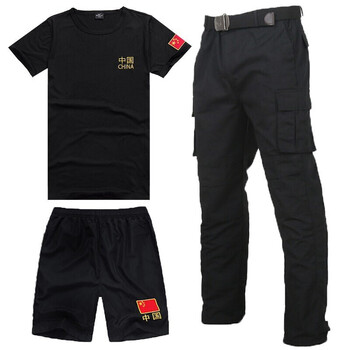 盾郎夏秋体能服迷彩服套装棉短袖保安t恤执勤t恤军迷t恤战术军训服