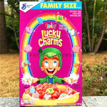 美国通用磨坊彩虹棉花糖燕圈早餐麦片generalmillsluckycharms巧克力