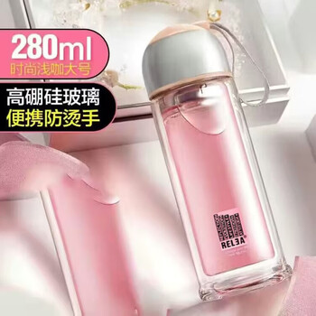 RELEA 物生物 coco双层玻璃杯280ml全利兔-实时优惠快报
