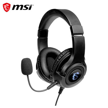 MSI 微星 DH40 RGB Gaming Headset 耳罩式头戴式有线耳机 黑色 USB-A数码类商品-全利兔-实时优惠快报