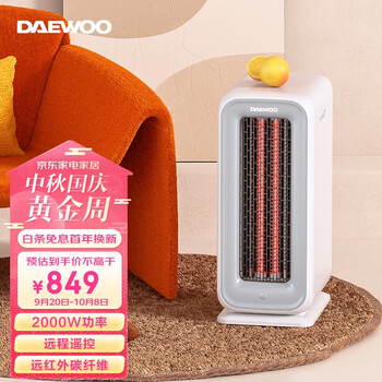DAEWOO 大宇 家用取暖器电暖器节能 办公室卧室小型电暖风热风机客厅烤火炉速热暖风机 K20速热暖风机家电类商品-全利兔-实时优惠快报