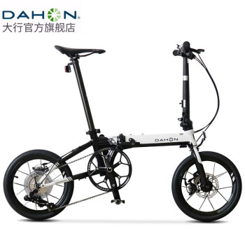 DAHON大行K3plus折叠自行车成人16英寸9速城市通勤折叠车男女式超轻单车KAA693 黑白