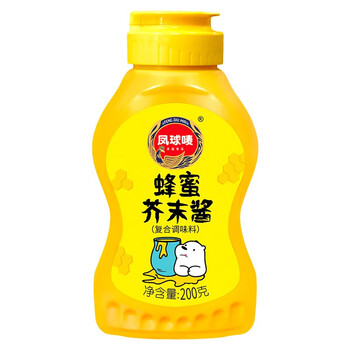 凤球唛 蜂蜜芥末酱 黄芥末酱韩式炸鸡排披萨热狗汉堡蘸酱沙拉酱200g食品类商品-全利兔-实时优惠快报