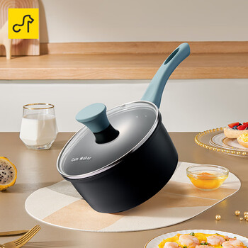 Cate Maker 卡特马克 宝宝辅食锅不粘锅 轻奢黑色16CM日用百货类商品-全利兔-实时优惠快报