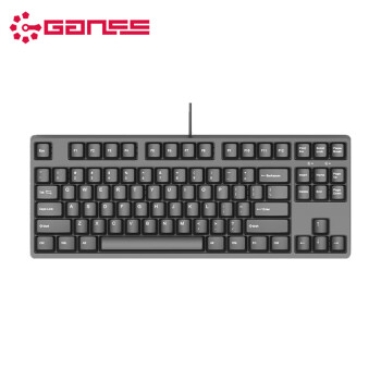 GANSS高斯 GS87C 键线分离有线游戏机械键盘WIN/MAC系统 87C黑色茶轴