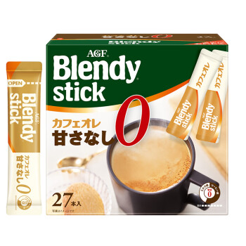 AGF 日本原装进口 Blendy速溶咖啡 无甜味三合一 8.3g*27支