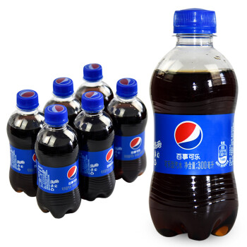 百事可乐碳酸汽水饮料饮品整箱小瓶装300ml*6瓶碳酸饮料汽水