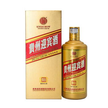 贵州迎宾酒酱香型白酒酱8金53度500ml礼盒装500ml1瓶