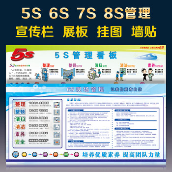 8s质量管理看板展板安全生产月宣传挂图工厂车间宣传栏消防安全标语
