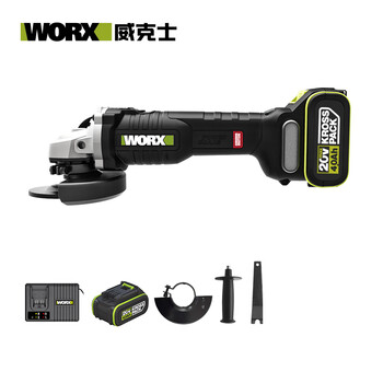 威克士(Worx)工业级充电无刷角磨机WU808无线切割机打磨机开槽机抛光机磨光机手磨机五金电动工具