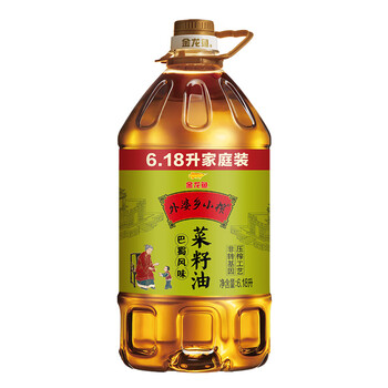 金龙鱼 非转基因 外婆乡小榨巴蜀风味菜籽油6.18L全利兔-实时优惠快报