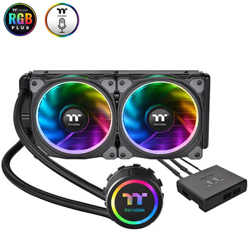 Tt（Thermaltake）Floe Riing RGB 240 一体式水冷CPU散熱器（多平台/RGB冷头/软体/PLUS RGB风扇/240冷排）