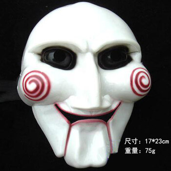 新款万圣节成人面具恐怖v字仇杀电锯惊魂派对聚会街舞男电锯面具