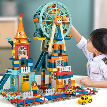 糖米（Temi）儿童拼装城堡积木玩具小颗粒兼容乐高立体拼插3-6周岁 男孩女孩节日礼物290颗粒摩天轮