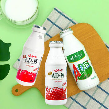 娃哈哈ad钙奶原味草莓水蜜桃味怀旧学生儿童营养早餐酸奶饮料三口味