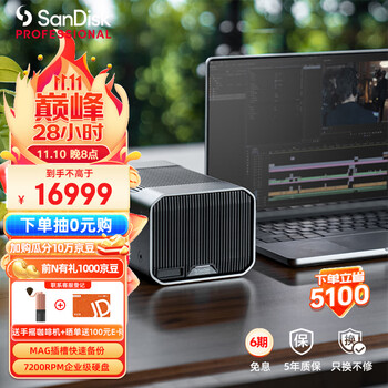 20点开始：SanDisk professional 闪迪大师 极锐 致镜移动硬盘 44TB全利兔-实时优惠快报