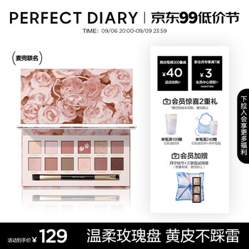 完美日记 麦兜联名系列 小猪玫瑰眼影盘 14g美妆个护类商品-全利兔-实时优惠快报