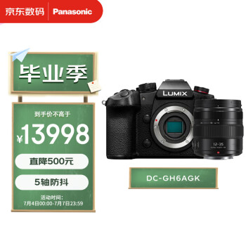 松下（Panasonic）DC-GH6AGK （ES12035）微单相机 M4/3数码相机 vlog相机 4K视频 5轴防抖 2520万像素
