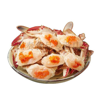 醉蟹块梭子蟹块腌红膏蟹蟹块宁波海鲜特产718g梭子蟹块