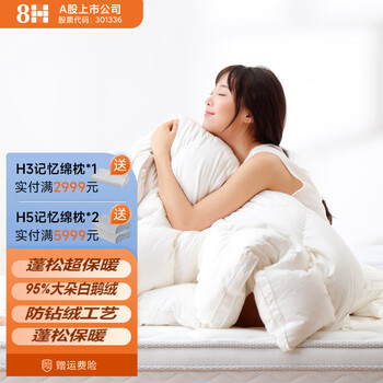 8H Y1 白鹅绒冬被 220*240cm 1.7kg家具家装类商品-全利兔-实时优惠快报