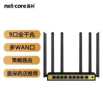 磊科（netcore）B11全千兆9口企业级无线路由器 5G双频多WAN口 家用wifi穿墙 Qos+行为管理 带机量80