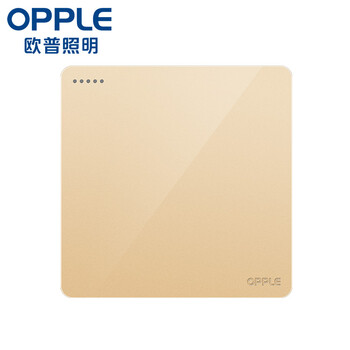 欧普照明（OPPLE）开关插座面板家用暗装墙壁一开单纯平圆角86型墙式开关 k12金色 一开单