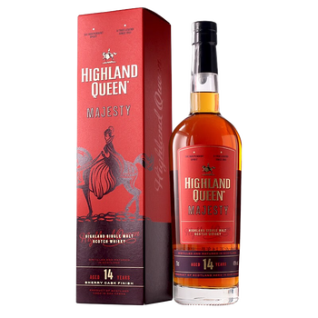 HIGHLAND QUEEN 高地女王 plus：高地女王 苏格兰高地产区14年雪莉桶单一麦芽威士忌700ML全利兔-实时优惠快报