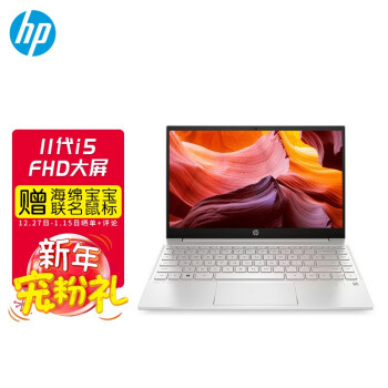 惠普(HP)星13 13.3英寸轻薄窄边框笔记本电脑(i5-1155G7 16G 512GSSD UMA FHD IPS)月光银