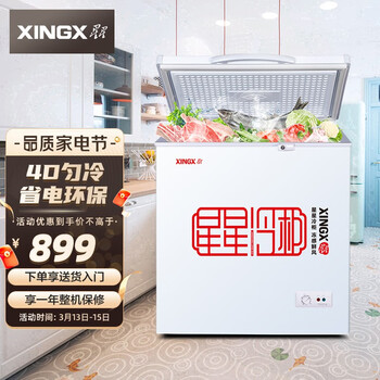 星星（XINGX） 140升 家用小冰柜 冷冻冷藏转换冷柜 单温母婴母乳冰箱 安全门锁 顶开门 BD/BC-140E