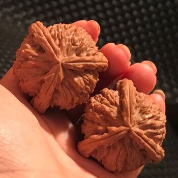 文玩核桃三菱文玩核桃麻核桃拼接工艺白狮子三棱sn3579