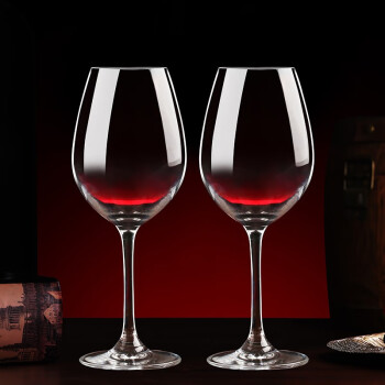 手工之家 红酒杯 无铅水晶玻璃家用波尔多520ml红酒杯酒具套装高脚杯两支装