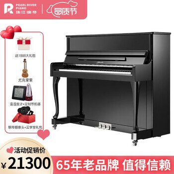 珠江钢琴（PEARLRIVER）里特米勒 高档立式德国钢琴 J2 121cm