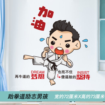 励志贴纸墙贴画墙面创意房间壁纸墙上装饰海报纸卧室