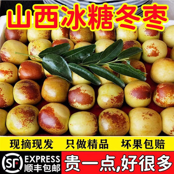 飘香果度 冬枣山西脆甜冬枣 5斤装大果 单果 13-18g食品类商品-全利兔-实时优惠快报