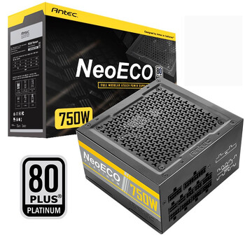 安钛克 Antec NE750白金牌全模组/7年换新/电脑电源 750W(全日系电解电容/80Plus/风扇启停）
