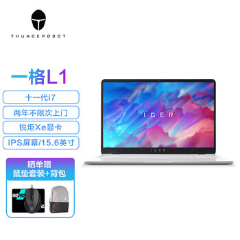 雷神(ThundeRobot）IGER一格小白 15.6英寸轻薄商务笔记本电脑i7-1165G7 16G 512G 锐炬显卡 两年不限次保修