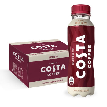 COSTA COFFEE  醇正拿铁 浓咖啡饮料 300mlx15瓶 整箱装 可口可乐出品 新老包装随机发货