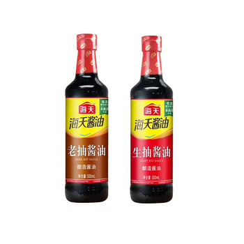 海天 酱油生 抽老 抽500ml家用调料凉拌菜商用提鲜味黄豆酿造调味品 生 抽酱油500ml全利兔-实时优惠快报