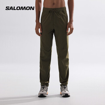 salomon 萨洛蒙 男款 户外运动休闲轻量耐磨舒适防撕裂徒步长裤 EXPLORE PANTS 叶绿色 C20540 M运动户外类商品-全利兔-实时优惠快报