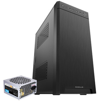大水牛（BUBALUS）商智U2+劲强250W 台式主机电脑机箱电源商务家用办公套装（支持M-ATX主板/支持背线）