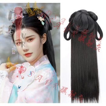 古代头饰古风汉服假发一体式发箍发包发髻华流中国风假发懒人古装造型