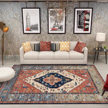 softpro北欧摩洛哥复古地毯卧室客厅沙发茶几垫波西米亚民族风家用